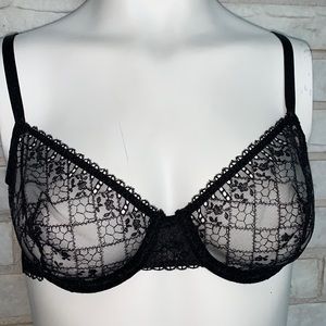 GapBody Black Lace Underwire Bra